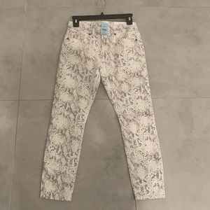 NWT Loft snake print skinny jeans